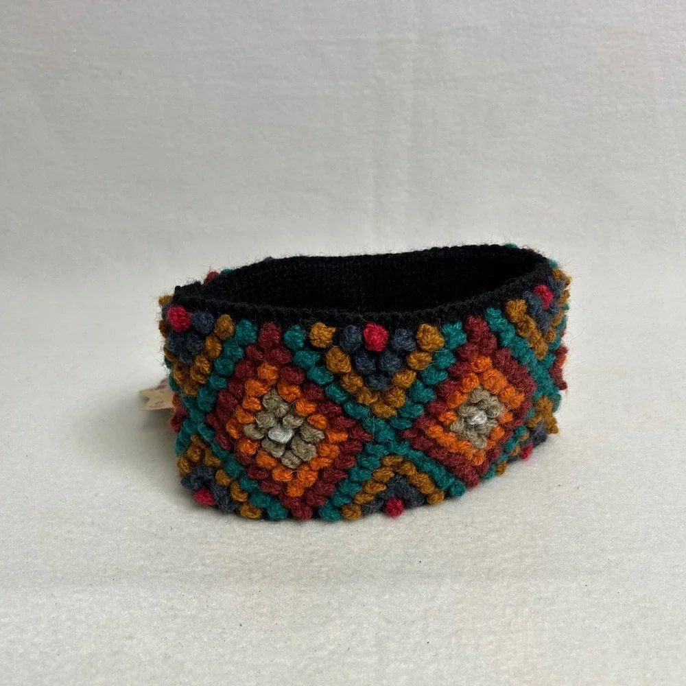 Boho Andes Gifts Womens OS Multi Color‎ Alpaca Blend Popcorn Knit Headband NWT